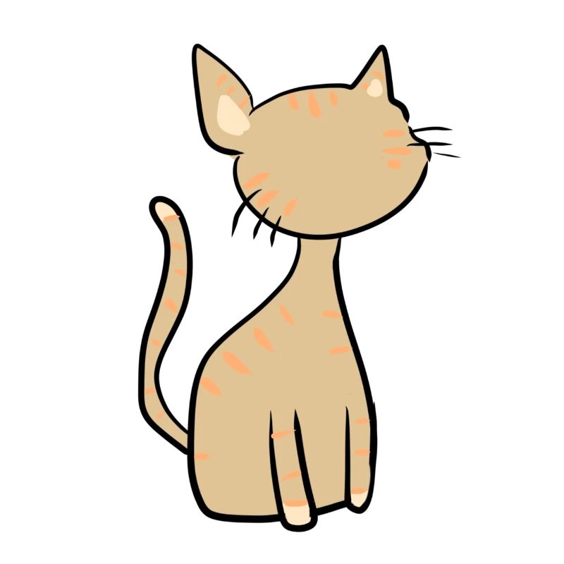 symbole de chat brun dessin animé mignon