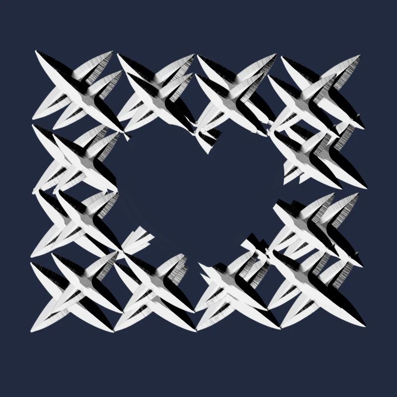 pattern cross net grey