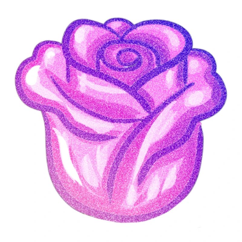 Fleur pourpre Rose Paillettes Fleur