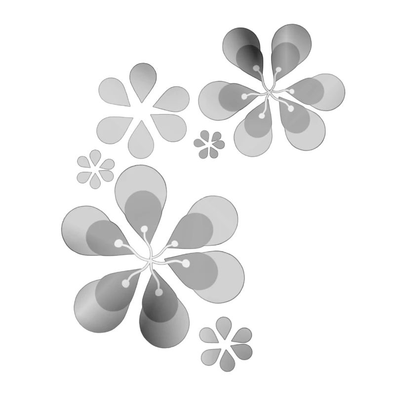 motif de fleur forme grise fleur