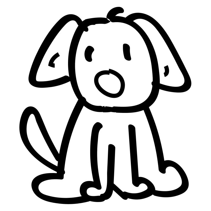Dog - vector graphic = motif color changeable