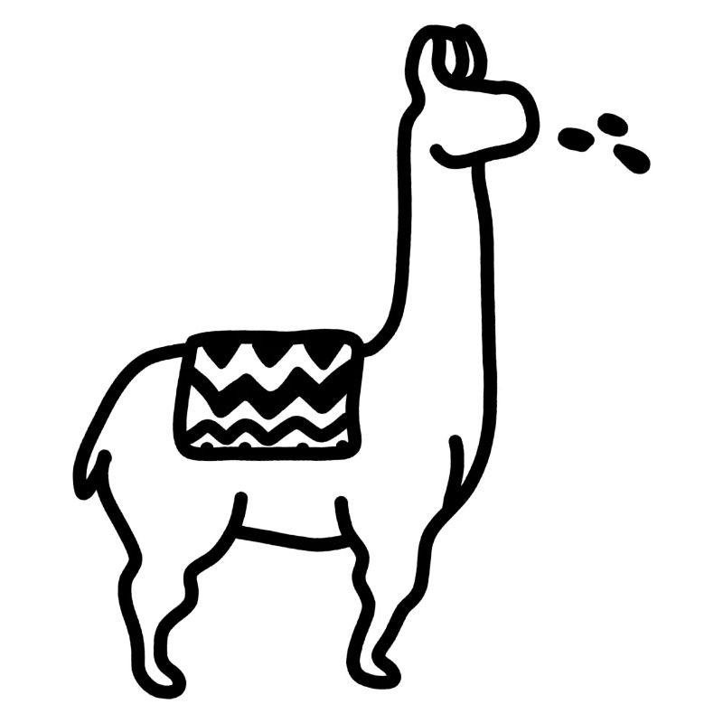 Lama crachant