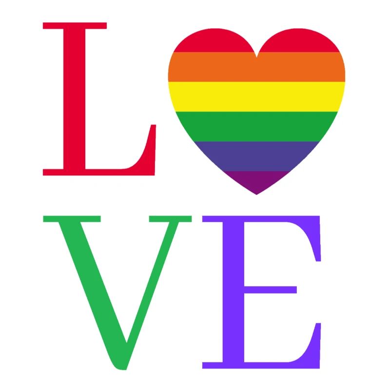 Rainbow Love Heart Pride