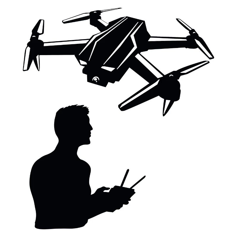 Drone homme avec télécommande