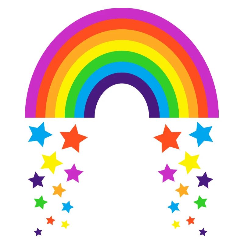Kidcore Regenbogen Sterne Regnen Geschenk Idee