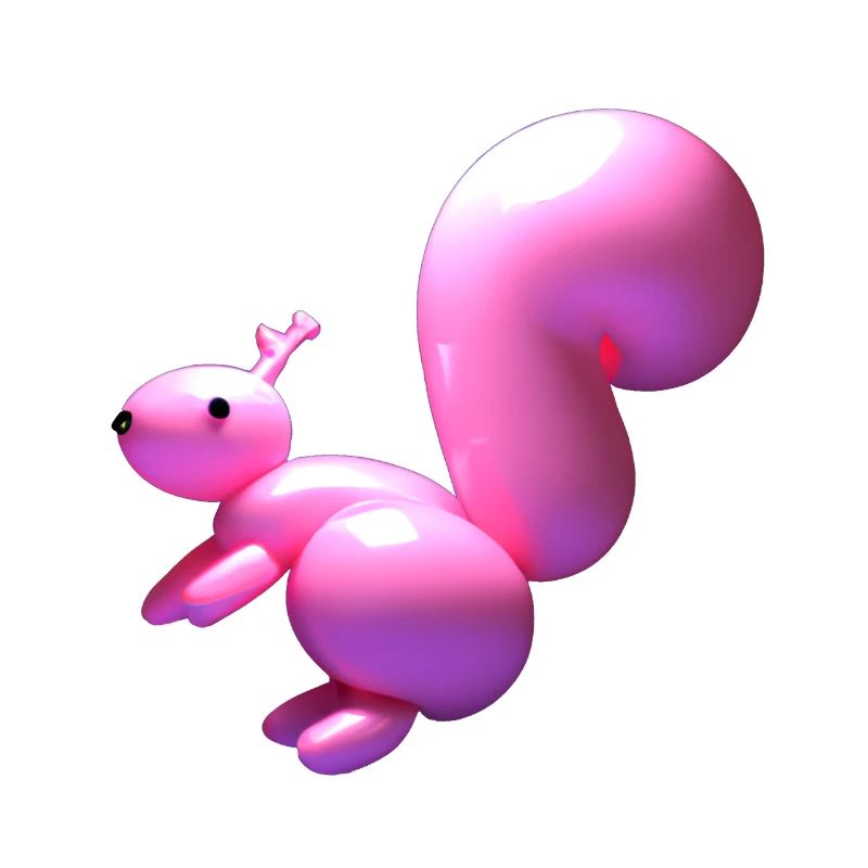 Luftballon Eichhörnchen in rosa