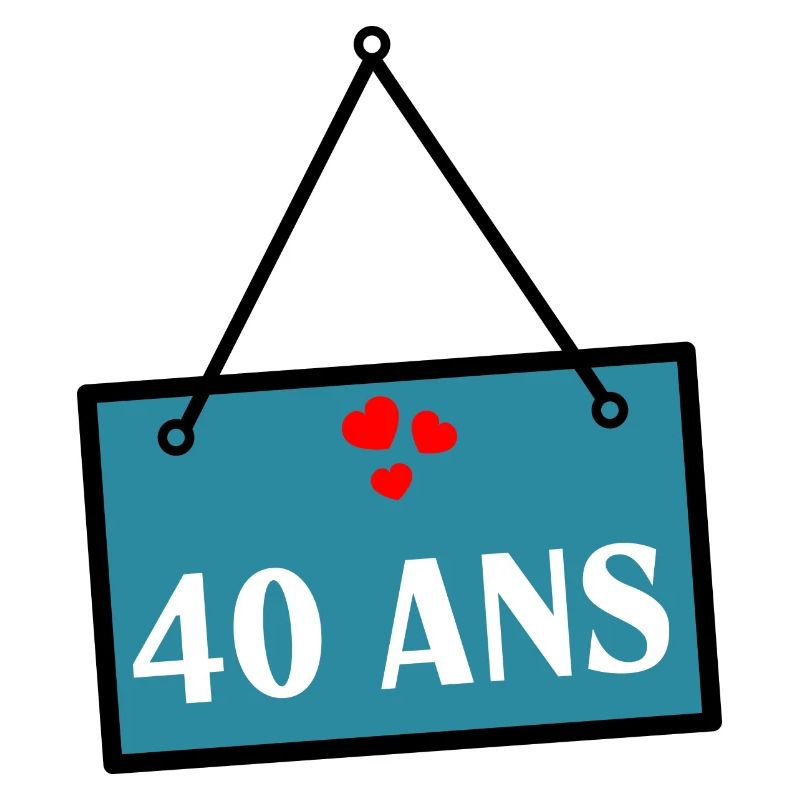 40. 40 ANS. 40e ANNIVERSAIRE. ANNIVERSAIRE 40 ANS.