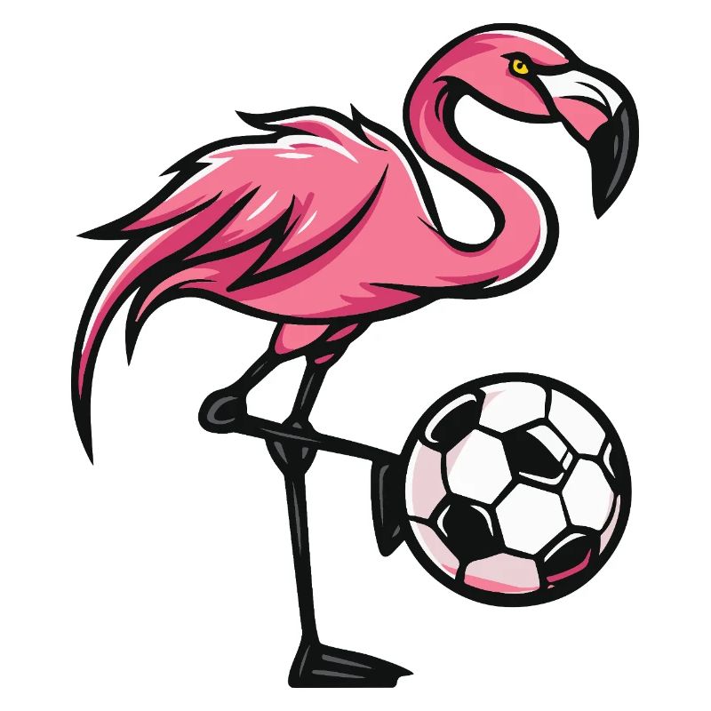 Flamingo Fußball Comic