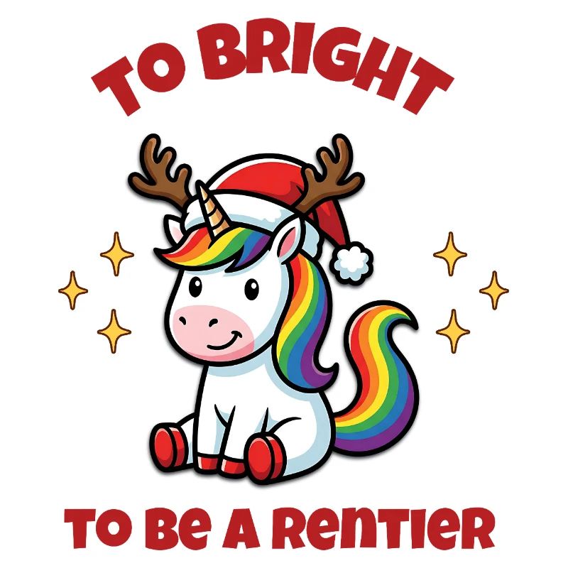 Fabuleuse licorne de Noël arc-en-ciel