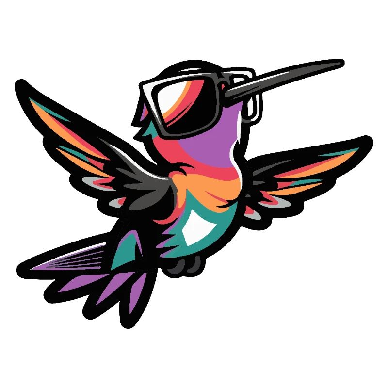 Hummingbird Bird Cool Comic