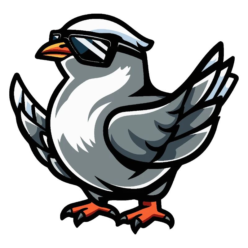 Dove Bird Cool Comic