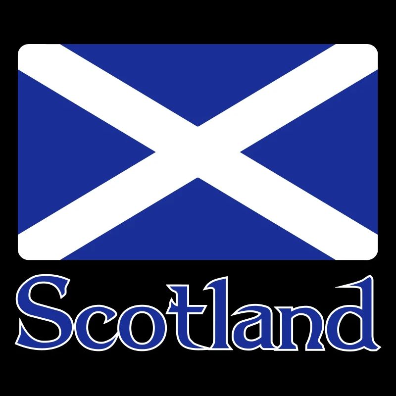 Schottland Flagge mit Text