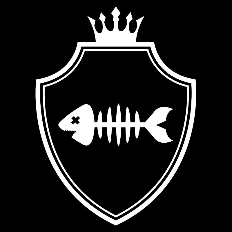 Fisch Wappen Knochen Gräte