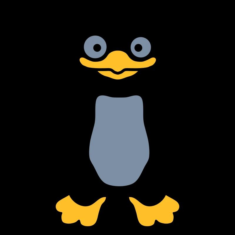 Lustiger ulkiger Pinguin grinst