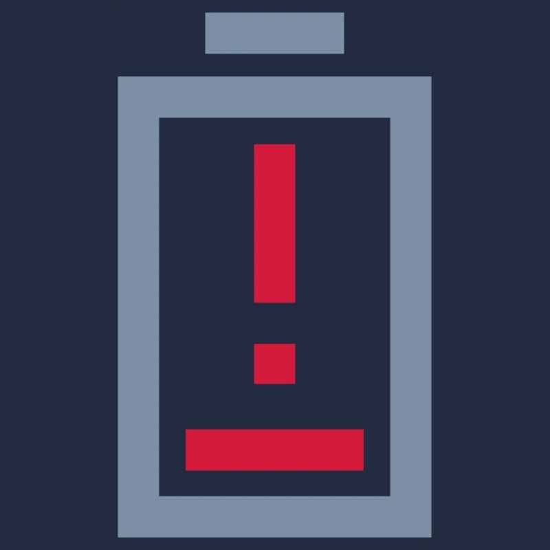 Ausrufezeichen Batterie kein Strom