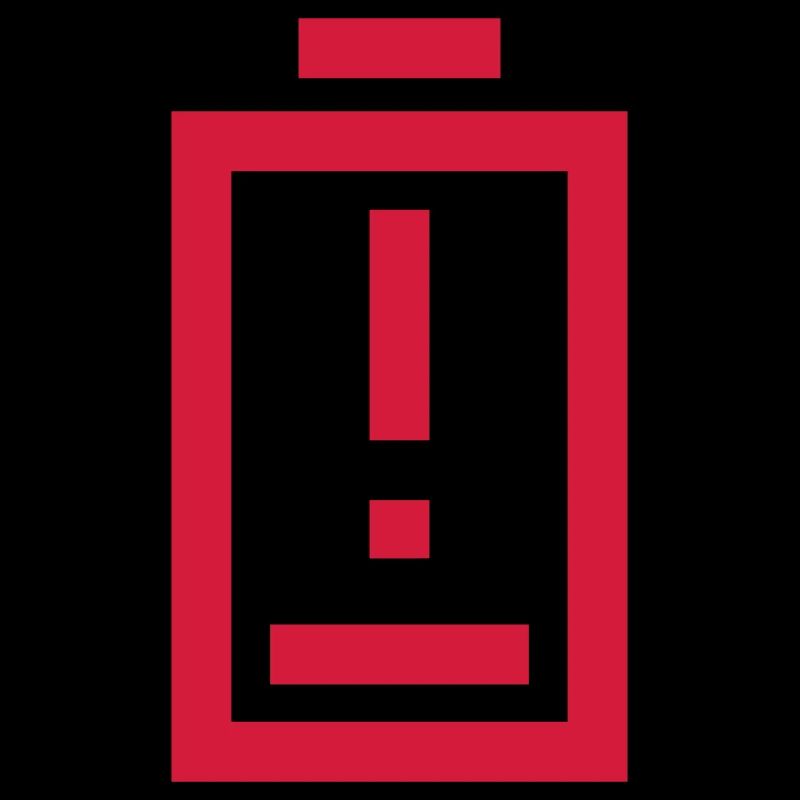 Warnung Ausrufezeichen Batterie leer
