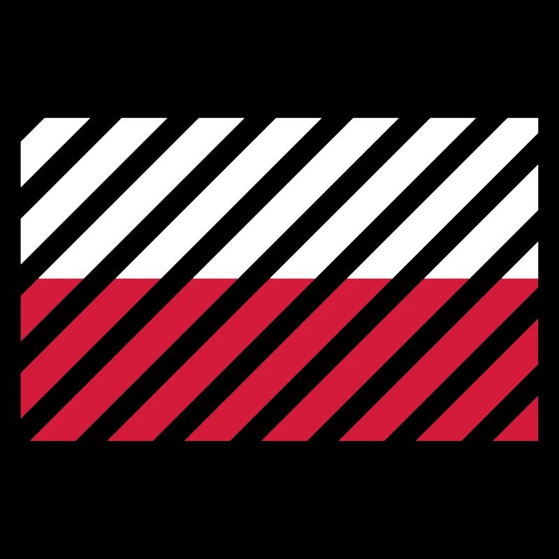 Drapeau rayé Pologne