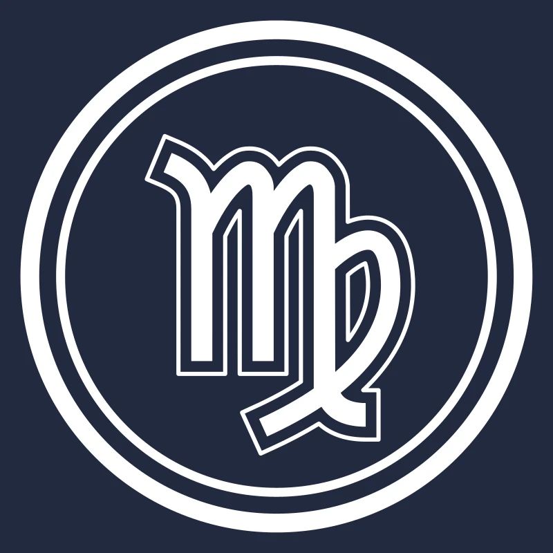 Zodiac sign Virgo symbol circle vector