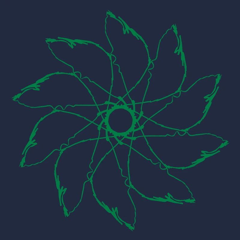 fleur | Éolienne | Mandala | Motif vectoriforme