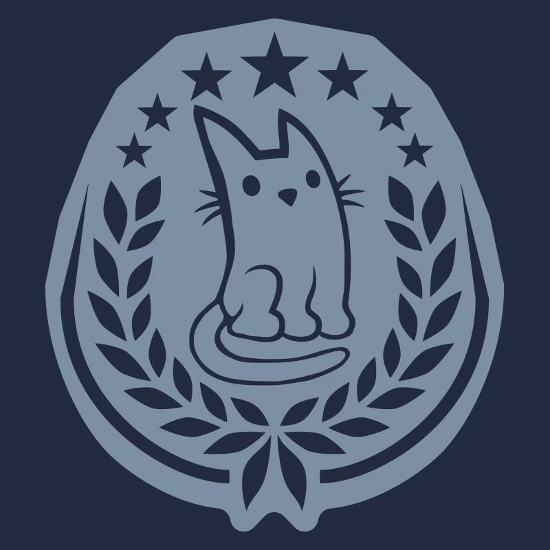 Emblème Logo Cat Laurel Wreath