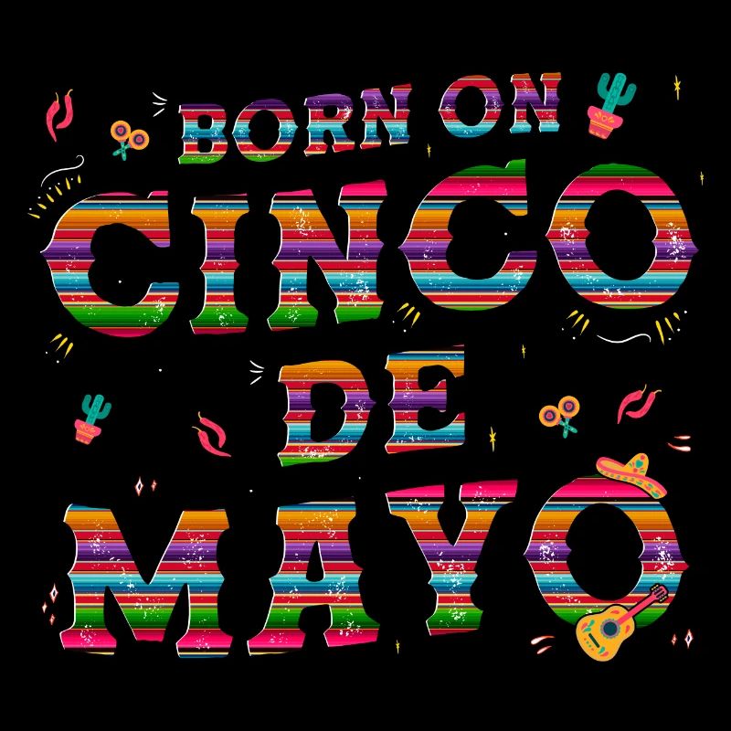 Geboren auf Cinco De Mayo Hemd Mexikanischer Geburtstag Taco