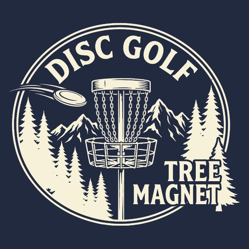 Disc Golf Tree Magnet – Vintage Outdoor Design