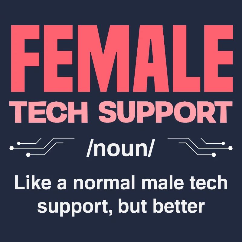Tech Support Woman Definition IT Admin Computer