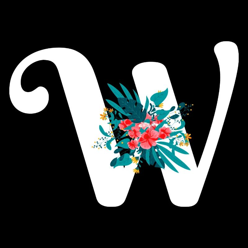 Buchstabe W geblüht