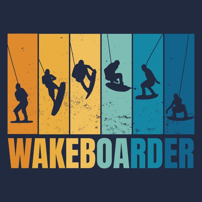 Silhouettes de wakeboard