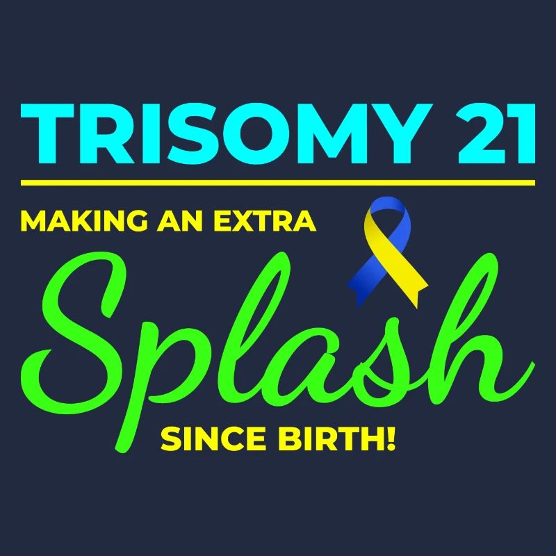 Down-Syndrom-Bewusstsein Trisomie 21 Splash