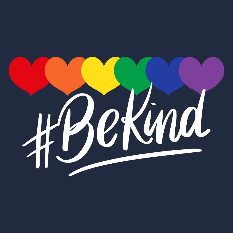 Be Kind Regenbogen Herzen