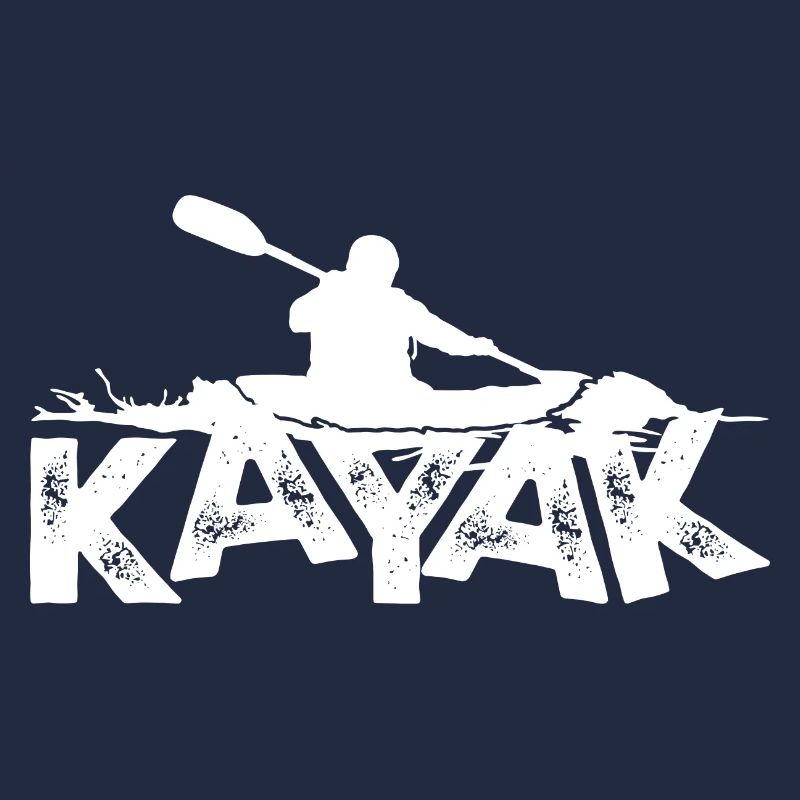 Kayak Silhouette Adventure on Bold Text