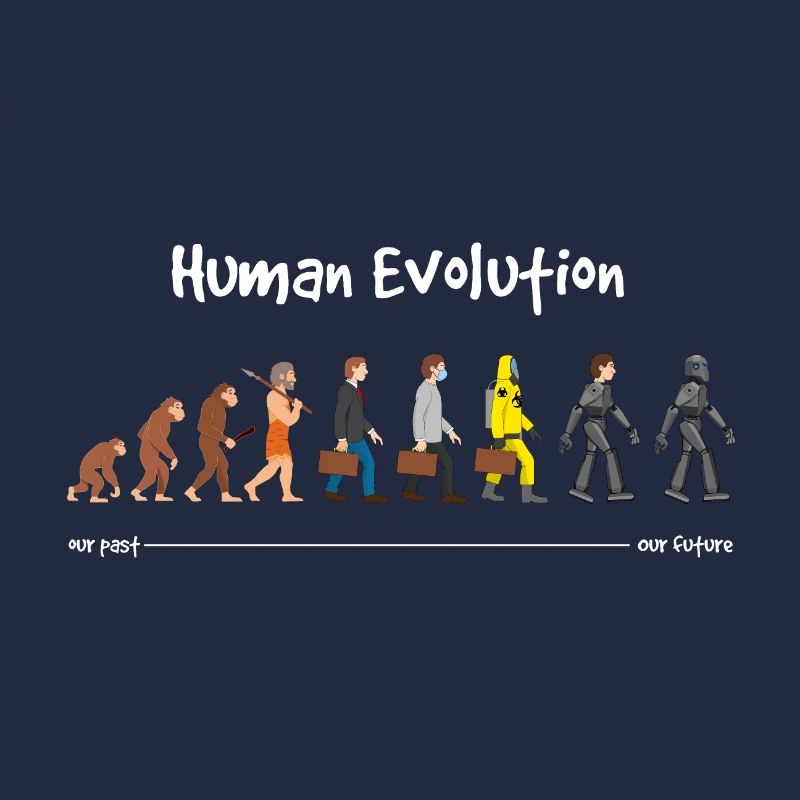 Evolution eine robotische Zukunft Dunkel