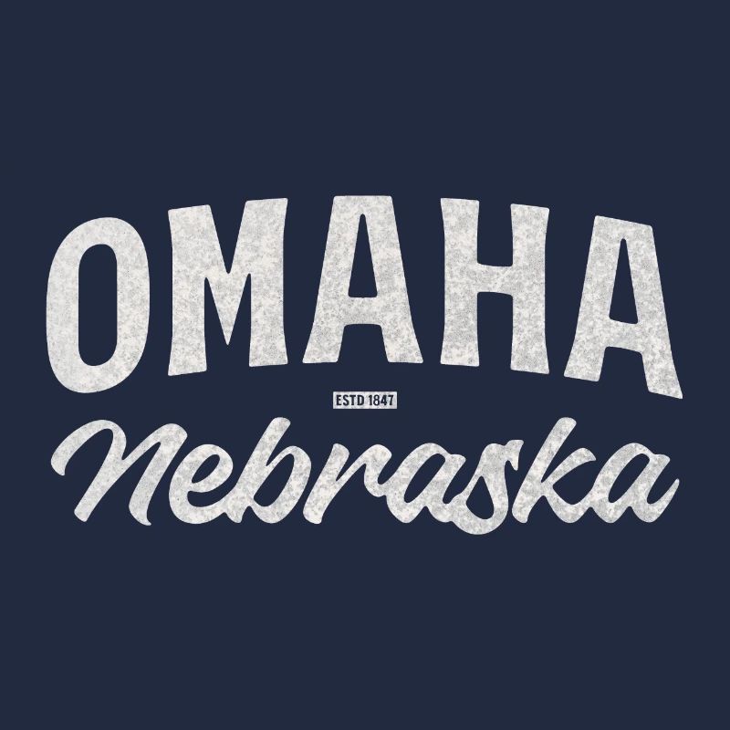 Omaha Nebraska Vintage Script Tee