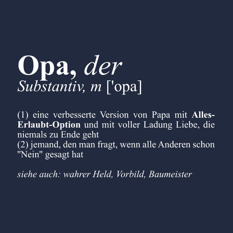 Opa Shirt Lautschrift Duden wahrer Held Geschenk