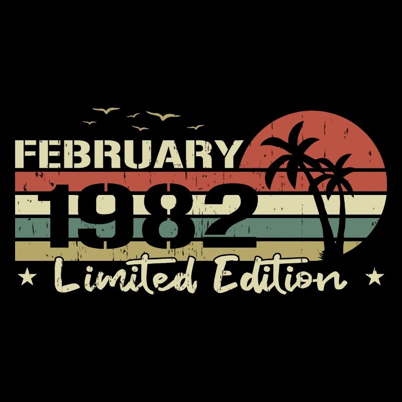 millésime de février 42e anniversaire né 1982 vibe