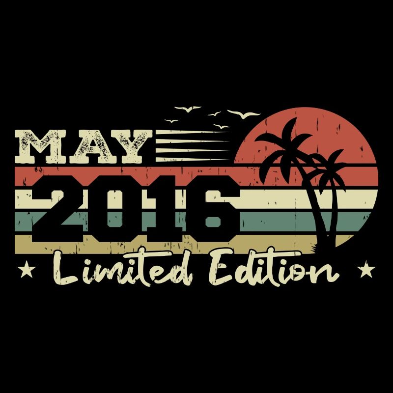May 8th Anniversary Vintage Born 2016 Vibe