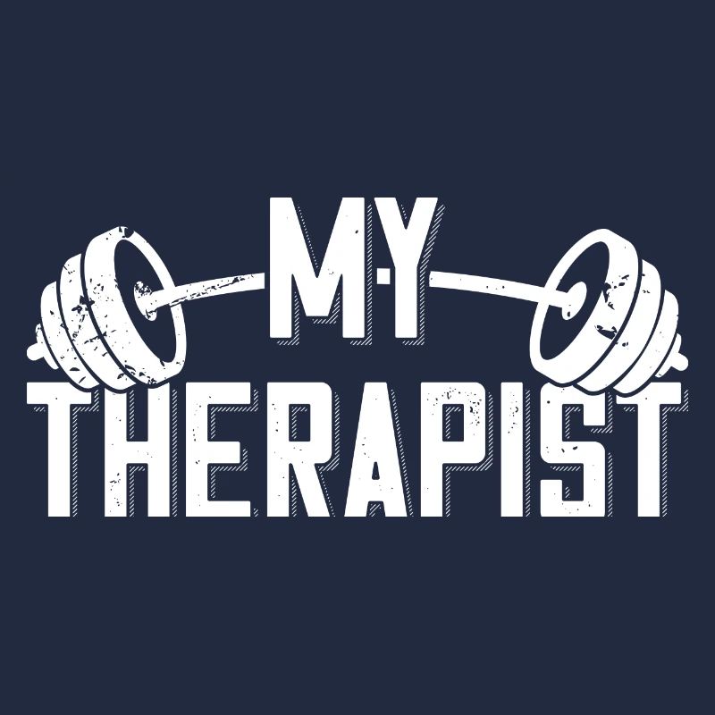 My Therapist Langhantel Bodybuilder Spruch
