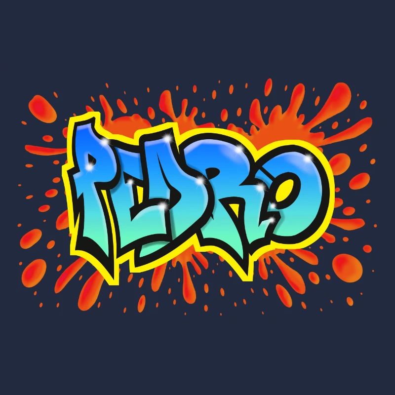 PEDRO graffiti name sweatshirt cap teeshirt