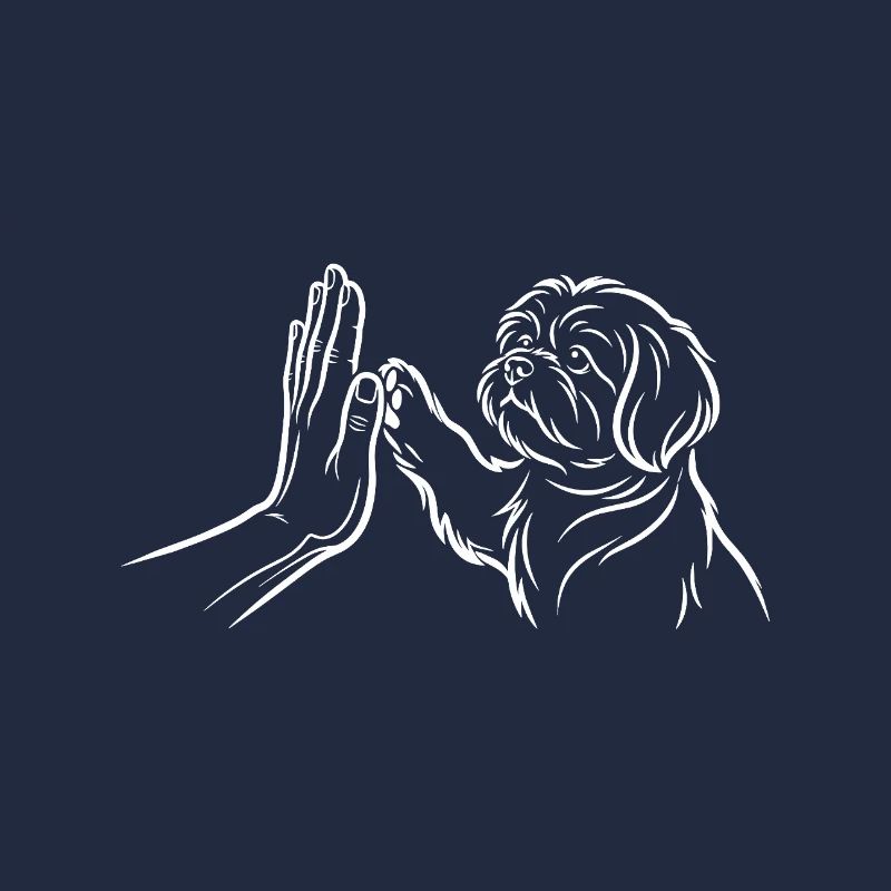 Dog Handshake High Five Paw Human Connection