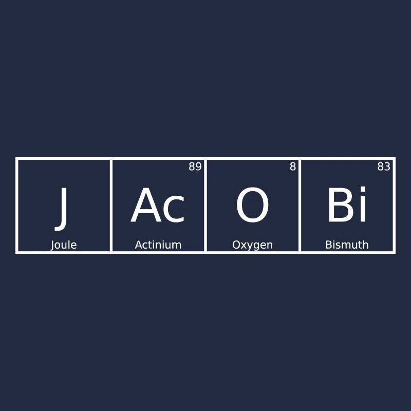 Jacobi Nom Prénom Chimie Tableau périodique Éléments