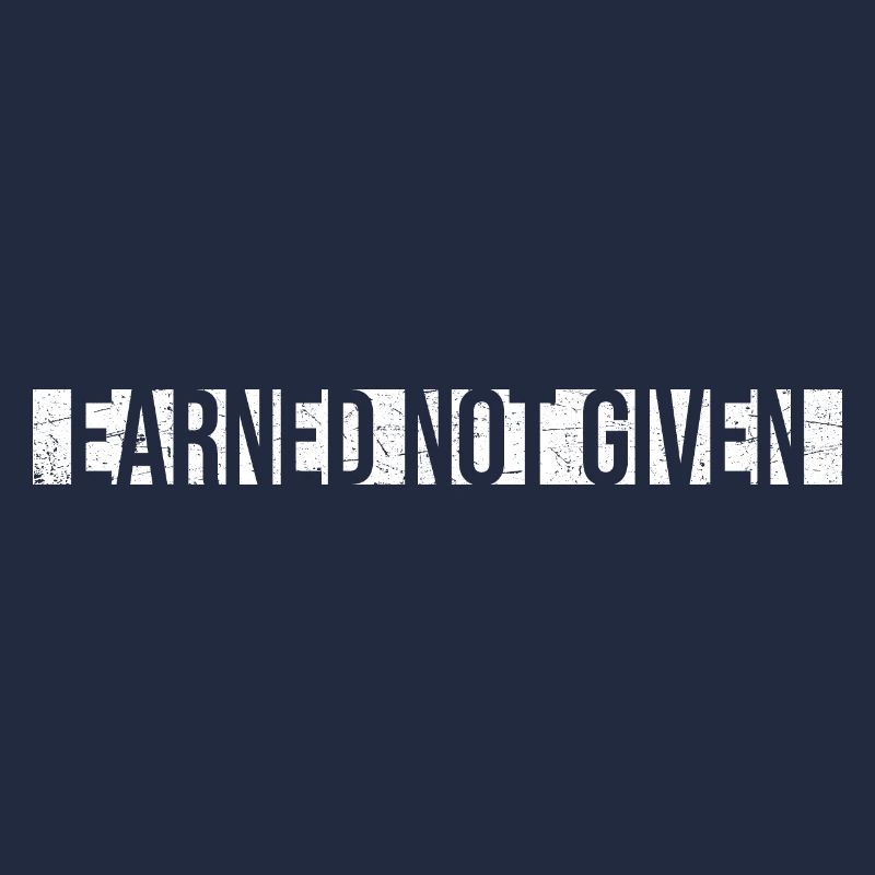 Earned Not Given Positive Mindset Motivation
