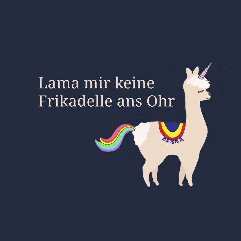 Lama Einhorn mit coolem Spruch