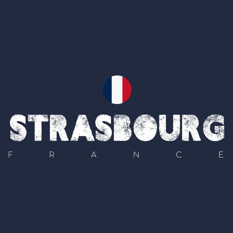 Strasbourg Distressed Flag Typography