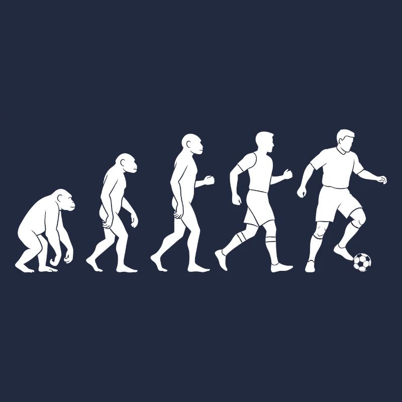 Evolution des Fußballspielers