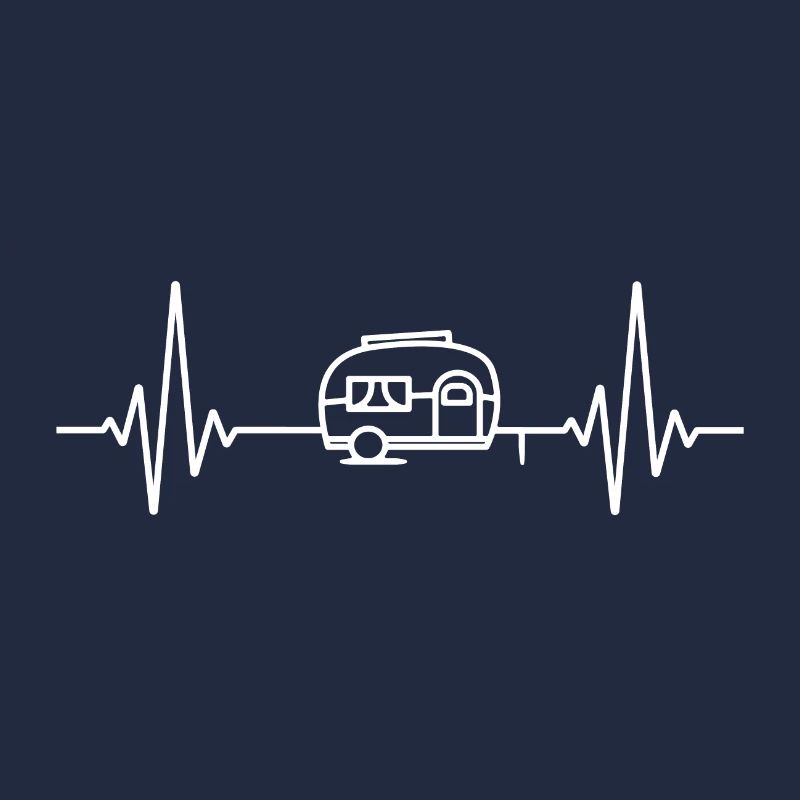 | de fréquence Pulse Caravan ECG Heartbeat Camping