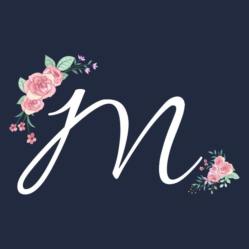 Buchstabe m Blumen