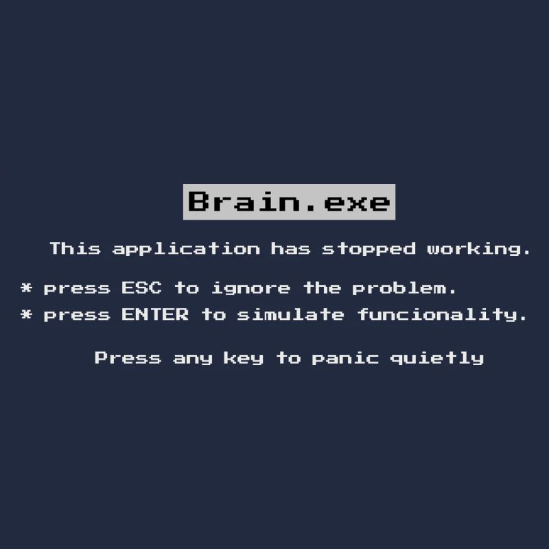 Brain.exe – Lustiges Computerfehler-Shirt