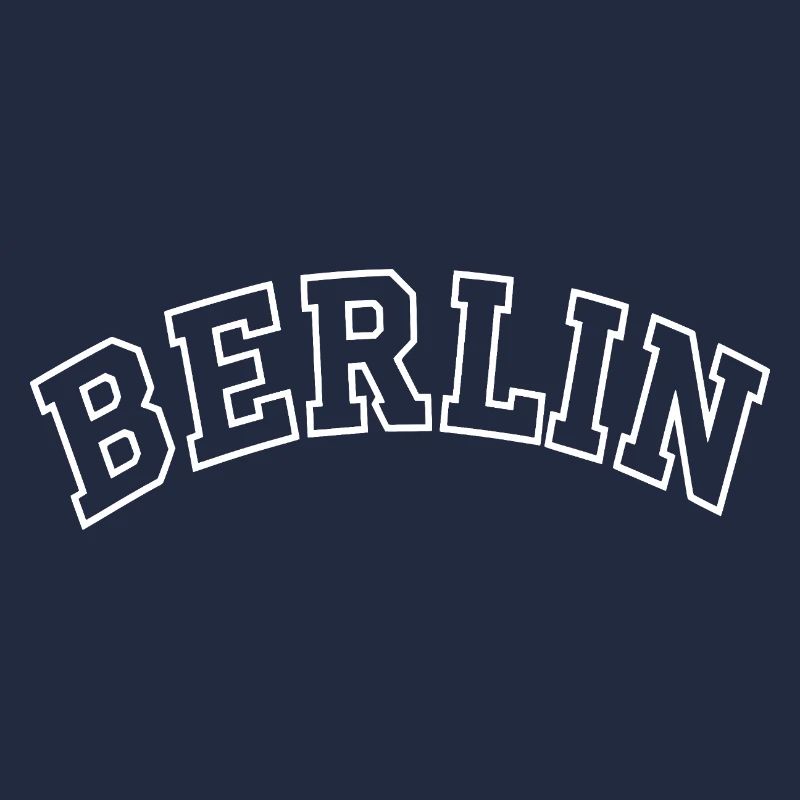 École de design de noms de villes rétro de Berlin