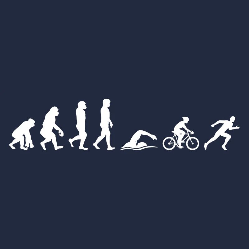 Swim Bike Run Triathlon Triathlete Evolution Funny